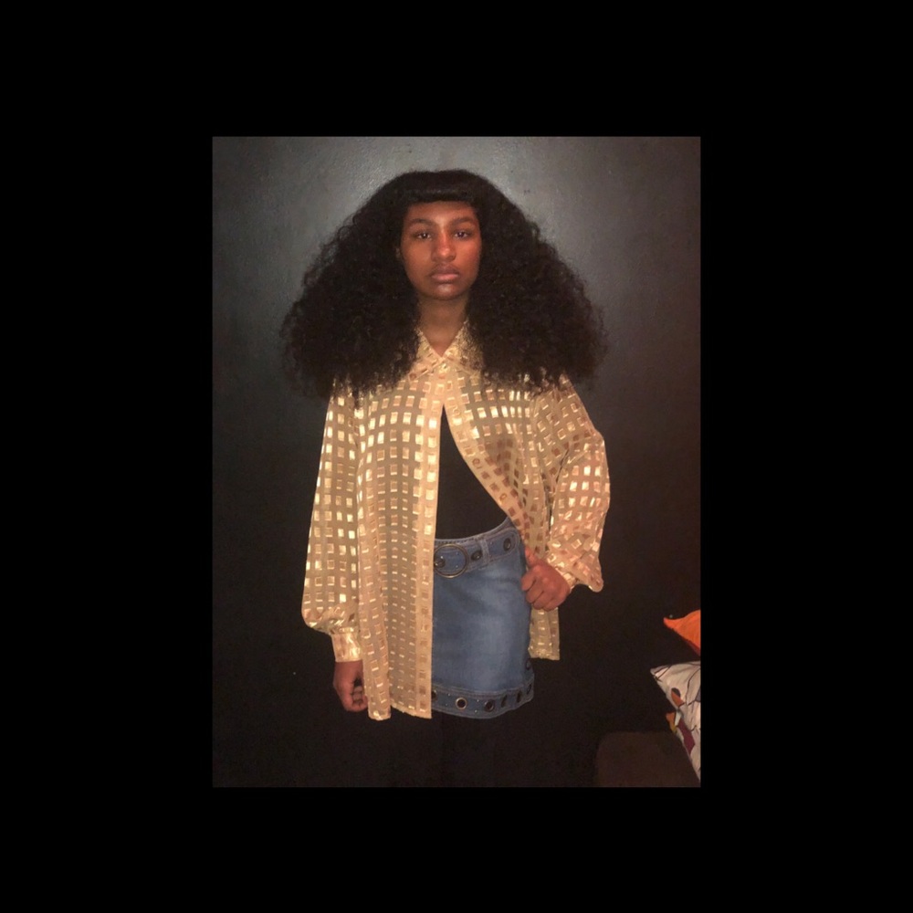 Jordache Denim Mini Skirt w/ Metal Grommets